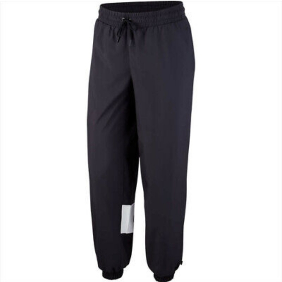 Nike WMNS sz S Sportswear Woven Cuffed Pant jogger Black/ White 921432-010 - Picture 4 of 6